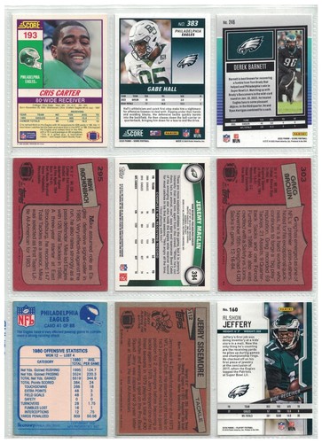Lotto carte calcio Eagles - Barnett, Hall, Carter, Maclin, Jeffery (9 carte) PE1 - Foto 2 di 2