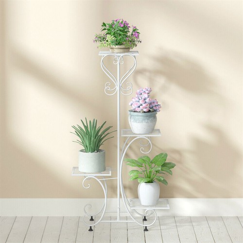 4 Tier Strong Antirust Metal Plant Stand Corner Flower Shelf Display Rack Holder - Picture 9 of 20