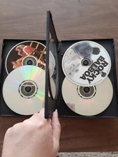 10Pk Maxtek Standard 14mm Black Six (6) Disc DVD Cases Double Sided Flip Tray