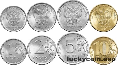 RUSSIA SET 1/5/10/50 KOPECKS & 1/2/5/10 RUBLES 2023-2024 - Imagen 5 de 6