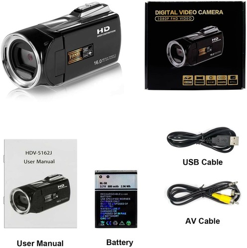 LUCKYCAM Camera Camcorder Digital Video Camera HD 1080P 16MP 2.7 TFT LCD Screen  - Picture 7 of 7