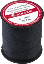 SINGER Button & Carpet Sewing Thread 50-Yards Black 3.80 x 1.50 x 2.50 inches