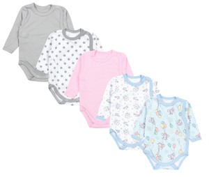 TupTam Baby Unisex Langarm Wickelbody Print//Uni 5er Pack