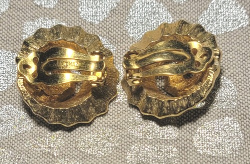 Vintage JOMAZ Ohrclips vergoldet Kristall Strass signiert Jomaz. - Bild 4 von 5