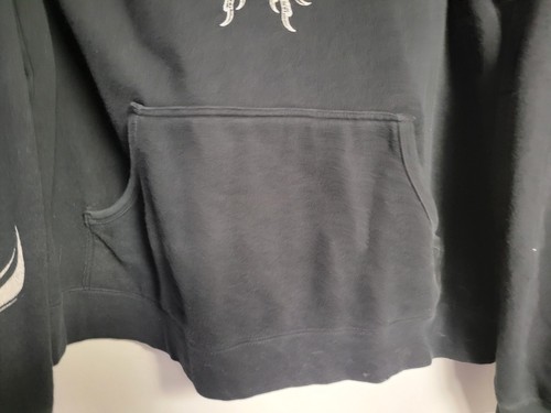 Black Craft Cult Hoodie Pull Over Cat Hoodie Sz L Goth Metal Black Hoodie - Picture 10 of 21