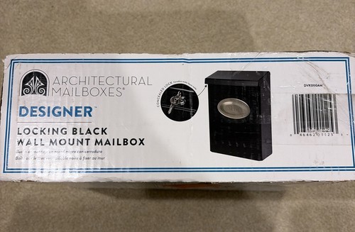 Designer Galvanized Steel Wall-Mount Mailbox DVK000AM Black Architectural - Picture 2 of 5
