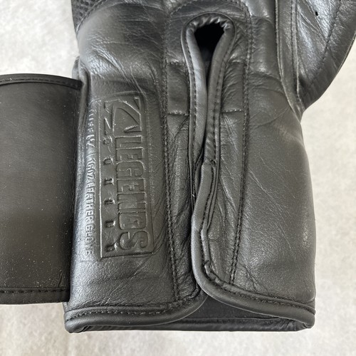 Legends Boxing 16oz Black Leather Glove Tuff IV 4 Sparring Training Hook & Loop - Bild 18 von 24