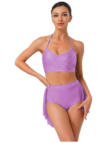 Womens Dress Tank Tops Dancewear Cheer Outfit Contemporary Lyrical Mesh Dance - Picture 40 of 95