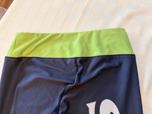 SEATTLE SEAHAWKS Legging Navy Blue Lime Green Logo Women S NFL TEAM APPAREL - Picture 8 of 16
