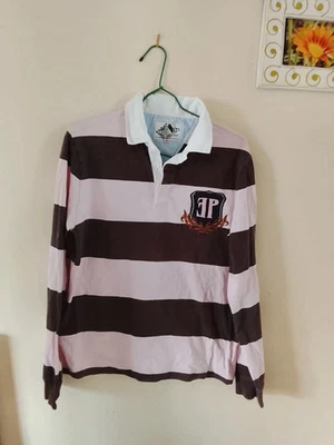 EDEN PARK TAILLE 38/40 POLO manches longues rose et noir très bon état - Photo 1/3
