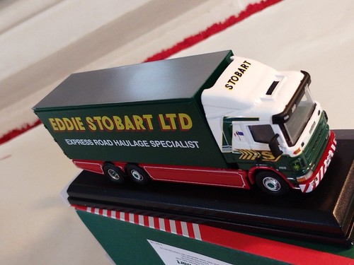 MINT!!!! Atlas 1:76 Eddie Stobart SCANIA 94D 6 Wheel Box Van F018 - Picture 10 of 16