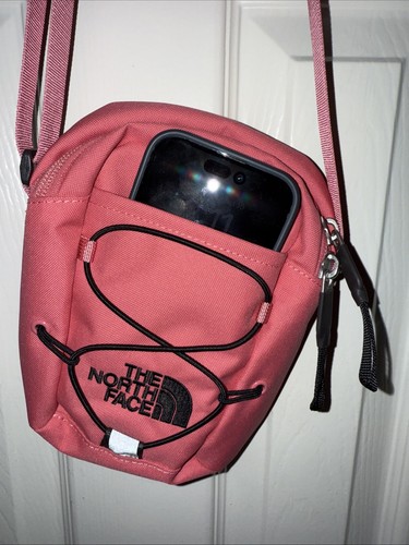 The North Face Jester Crossbody Bag Pink Salmon Blush Black Small Rare Travel - Bild 5 von 8