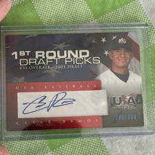 2007 USA Baseball Cesar Ramos #DP-16 1st Round Draft Picks Auto /350