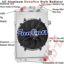 3Row Aluminum Radiator+Shroud Fan for 1930 Chevrolet Car Chevy V8 Conversion