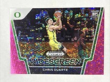 2021 Panini Prizm Draft Picks #12 Chris Duarte Widescreen Pink Fast break #/20