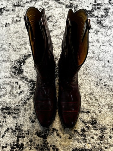 Rios Of Mercedes Black Cherry Goat Herren Größe 11 D Vintage Cowboystiefel - Bild 6 von 20