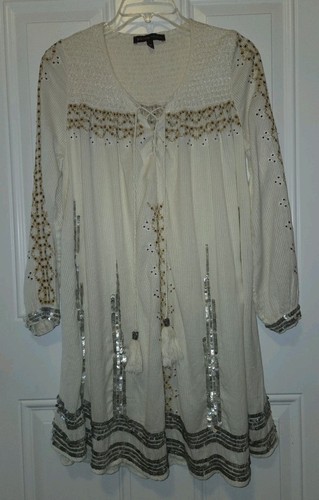 Womens Kate Moss Topshop Dress Uk Size 6 US 2 Boho Sequin