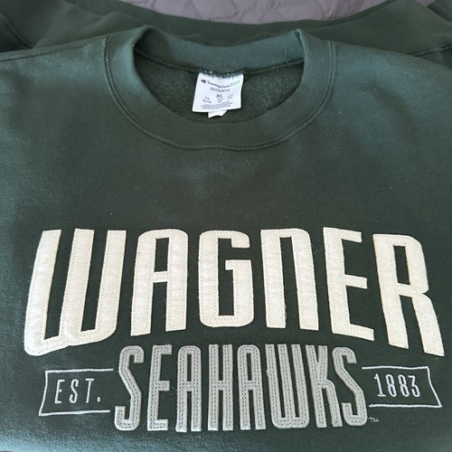 WAGNER COLLEGE SEAHAWKS SWEATSHIRT Size XL Mens Raised Applique Letters Champion - Picture 3 of 3