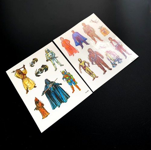 2 STAR WARS DARTH VADER YODA SPACE FANTASY SCI-FI RARE VINTAGE sticker decal - Picture 4 of 6