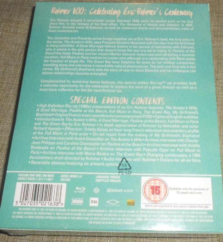 Eric Rohmer - Comedies and Proverbs 6 Film BluRay Box Set *NEW/SEALED* - Image 2 of 2