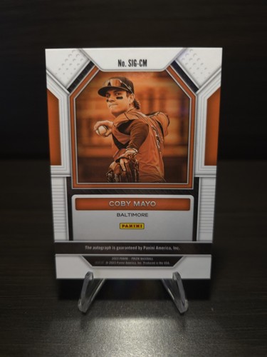 2023 Panini Prizm - Signatures Coby Mayo #SIG-CM (AU, RC) Baltimore Orioles Auto - Picture 2 of 2