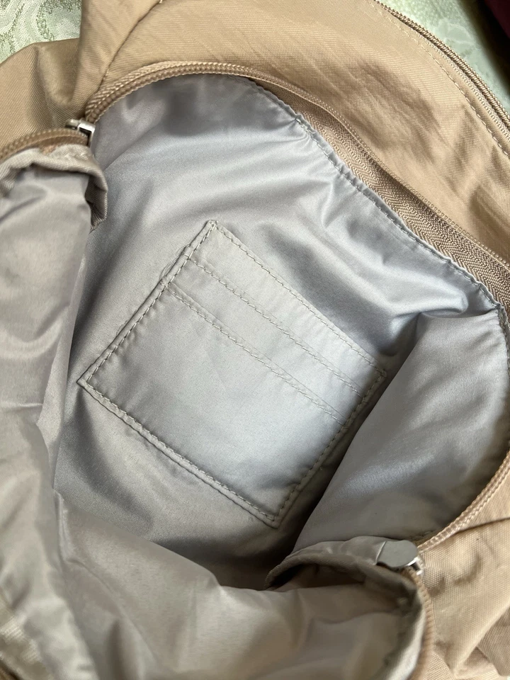 Bolso Bandolera BAGGALLINI Tostado - Azul Interior - Correa Desmontable - ¡Súper Limpio! Foto 4 de 4