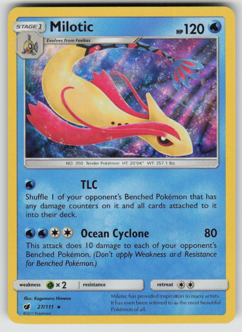 Holo Milotic 27/111 Rare Crimson Invasion Near Mint