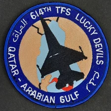 Original USAF Patch 614 TFS Tactical Fighter Squadron F-16 Desert Storm Torrejon