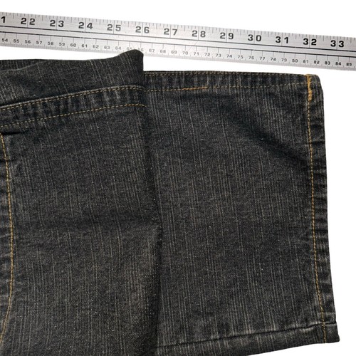 Vintage FUSAI Jeans Mens 44x32 Black Denim Pants Baggy Y2K Grunge Skater - Picture 6 of 7