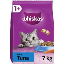WHISKAS - 1+ Adult Dry Cat Food - 7kg - Biscuits Made with Tuna - Bulk Cat Fo... 3.30 per kilo