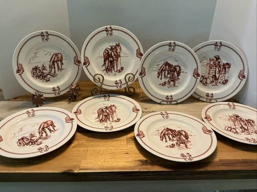 Todays Home 8er Set Cowboy 8,25" Salat Dessert Snack Teller keine Chips oder Risse