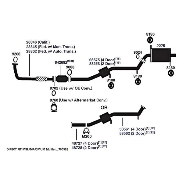 For Honda Accord 1998-2002 AP Exhaust 48727 Exhaust Pipe Connector Foto 2 de 2