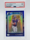 J.J. MCCARTHY 2024 DONRUSS OPTIC BLUE HYPER ROOKIE #235 VIKINGS PSA 9 Q5677