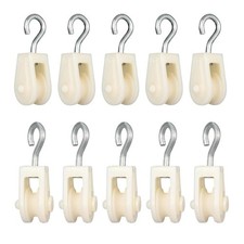 "10 PCS Small Nylon Pulley Set, Plastic Single Sheave for Lifting Rope "