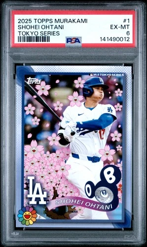 2025 TOPPS TAKASHI MURAKAMI + MLB WORLD TOUR TOKYO SERIES SHOHEI OHTANI PSA 6