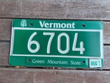 2003 Vermont license plate 6704