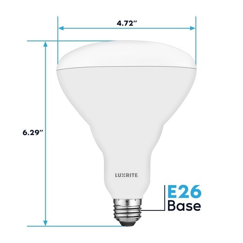 Luxrite BR40 LED Light Bulbs, 13W=85W, Warm White, Dimmable, 1100LM, E26 12 Pack - Picture 6 of 7