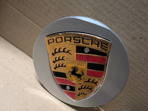 Set Of 65mm Silver Porsche Alloy Wheels Centre Wheel Caps. 1 caps marked as pic - Picture 3 of 3