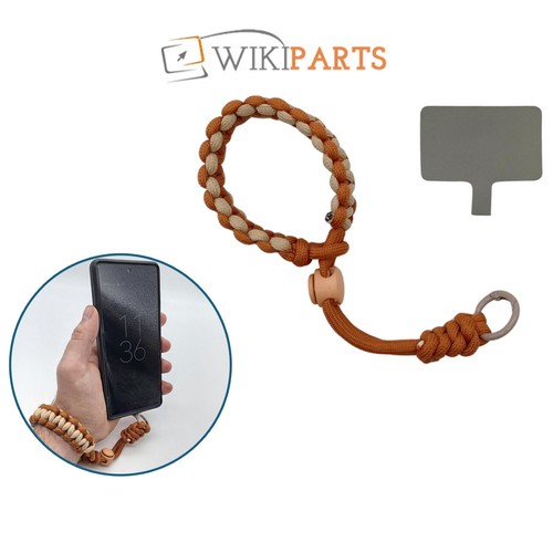 Universal Anti-Diebstahl Schlüsselband Geflochten Handschlaufe/Band für Handy (Schwarz/Grün) - Bild 8 von 13