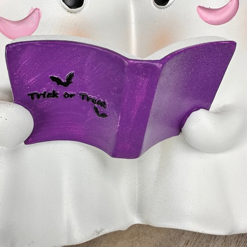 Gruselige zwei singende weiße Geister Halloween Figur niedliche gruselige Deko NEU - Bild 8 von 10