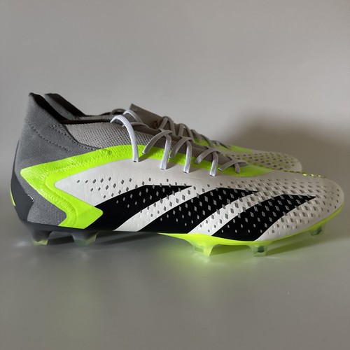 adidas Men’s Size 10.5 PREDATOR ACCURACY.1 FG Soccer Cleats White/Green GZ0035