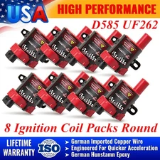 8 Ignition Coil Pack Round For Chevy GM 5.3L 6.0L 4.8L BSC1251 D585 UF262 Engine