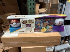 Pokemon Costco Collector 3-Pack  Treasure Chest + 2 Poke Ball Tins (color varys)