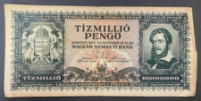 Hungary 10,000,000 Pengo 1945 P-123 Circulated Fine Banknote