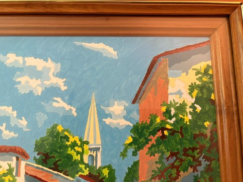 Dipinto per Numero “Villaggio di Eze Street Scene” Personalizzato Incorniciato 18” x 15” - Foto 7 di 7
