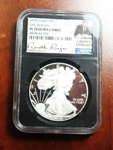 2018-S American silver eagle proof__NGC PF 70 Ultra Cameo