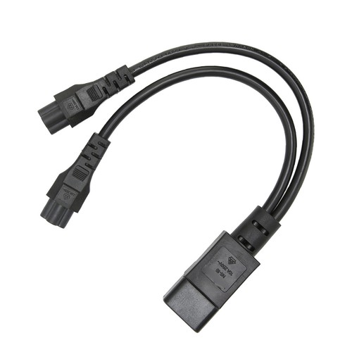 Splitter Power Plug Cord Iec320 C14 Male To Dual Iec320 C5 Female Power Cord LS - Picture 1 of 23