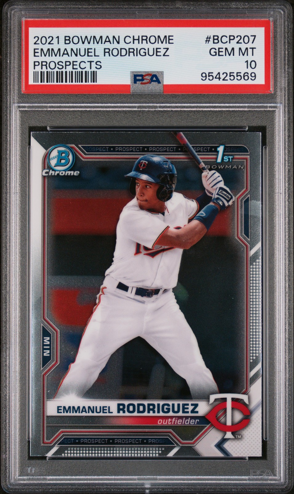 2021 BOWMAN CHROME PROSPECTS #BCP207 EMMANUEL RODRIGUEZ PSA 10