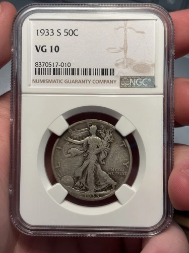 1933-S Walking Liberty Half Dollar NGC VG10 50c