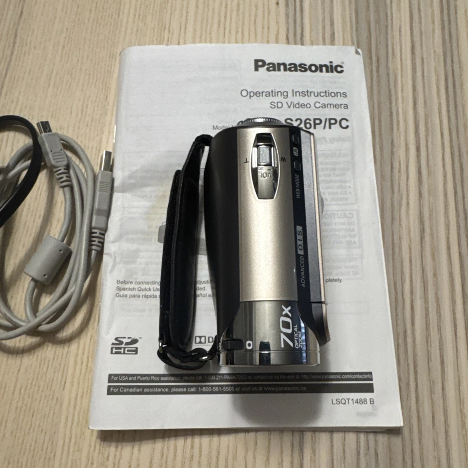 Panasonic SDR-S26 SD HC Digital Video Camera 70x Optical Zoom - Image 3 of 4